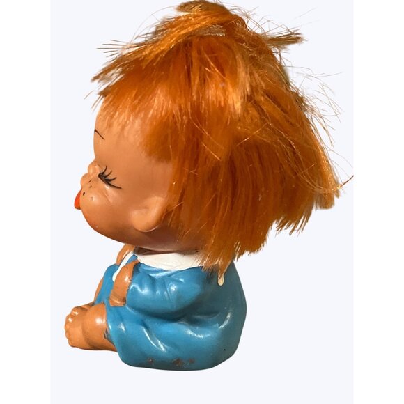 Moody Cutie Small Vintage Doll Sticking Tongue Out Blue Dress - Picture 6 of 11